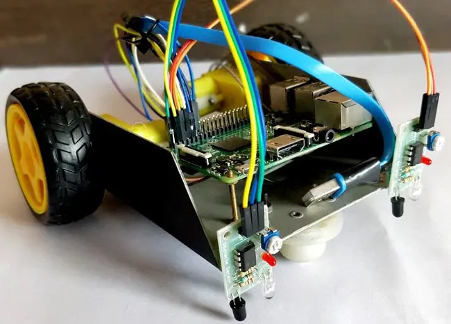 Case Study Raspberry pi based line following robot